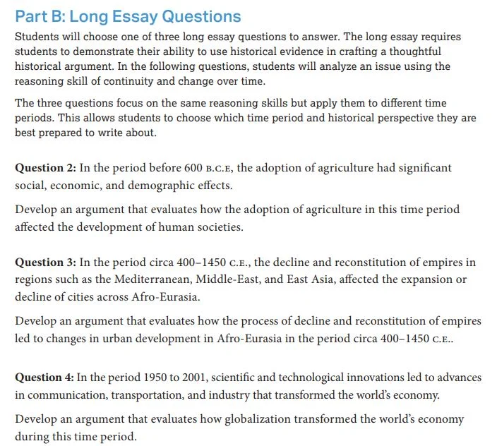 ap world history essay help